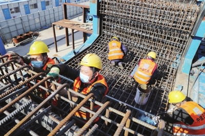 濱鐵2號線第3合同段全面復工，建設者清明假期堅守崗位保進度